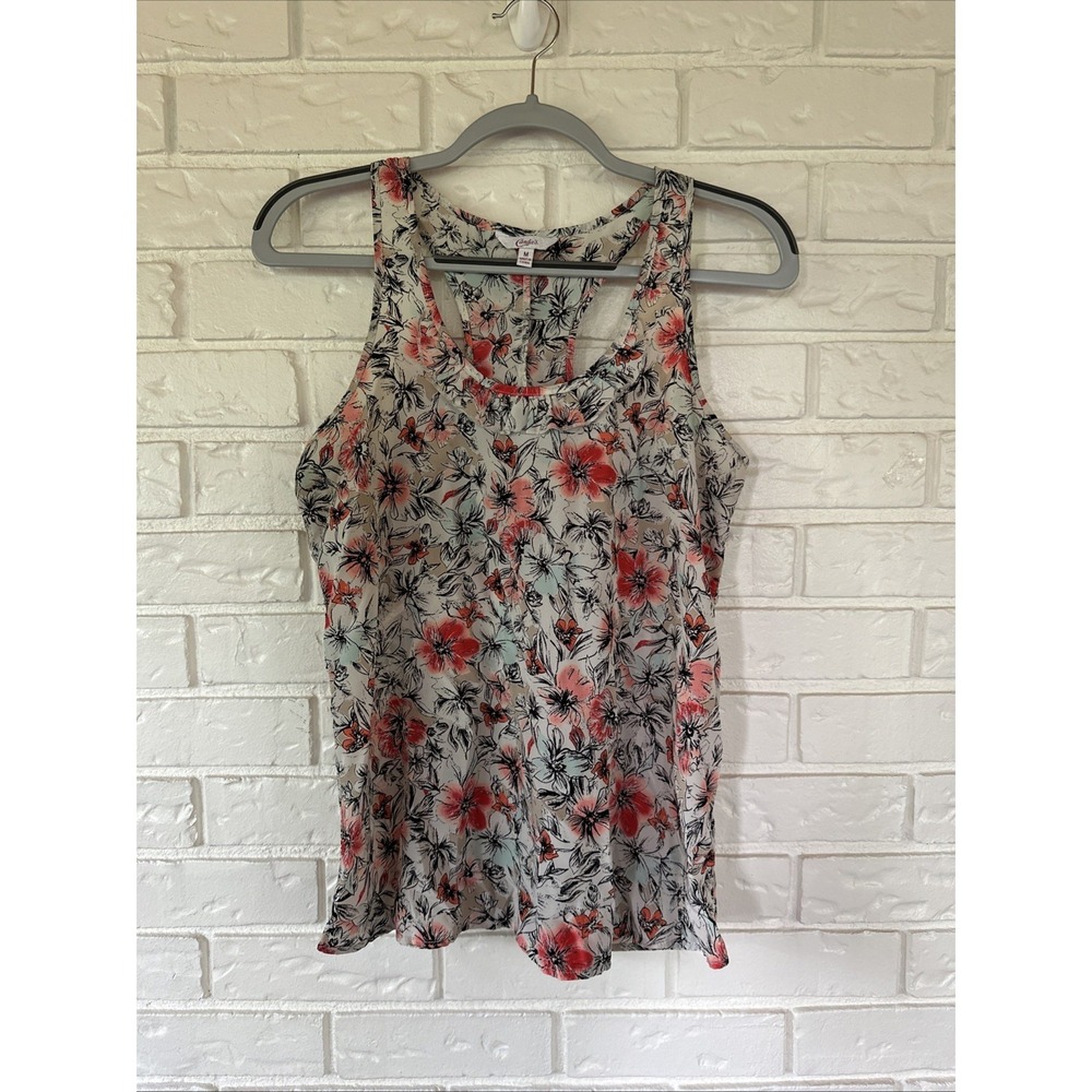 Candie's Women's Size Medium Floral Ruffle Top Boho Festival Coachella Vibe